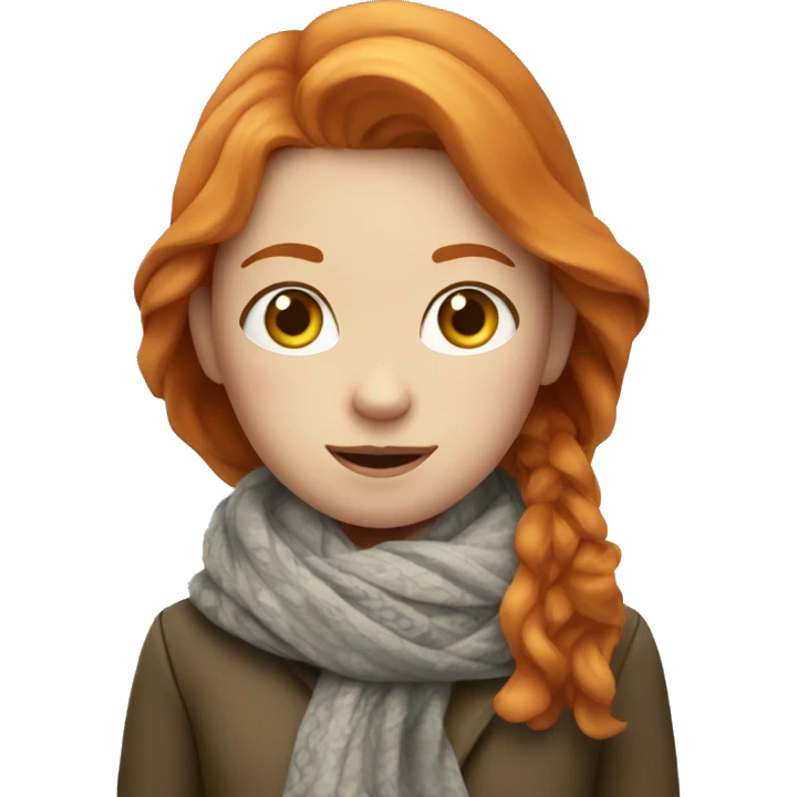 Ginger girl with scarf  emoji
