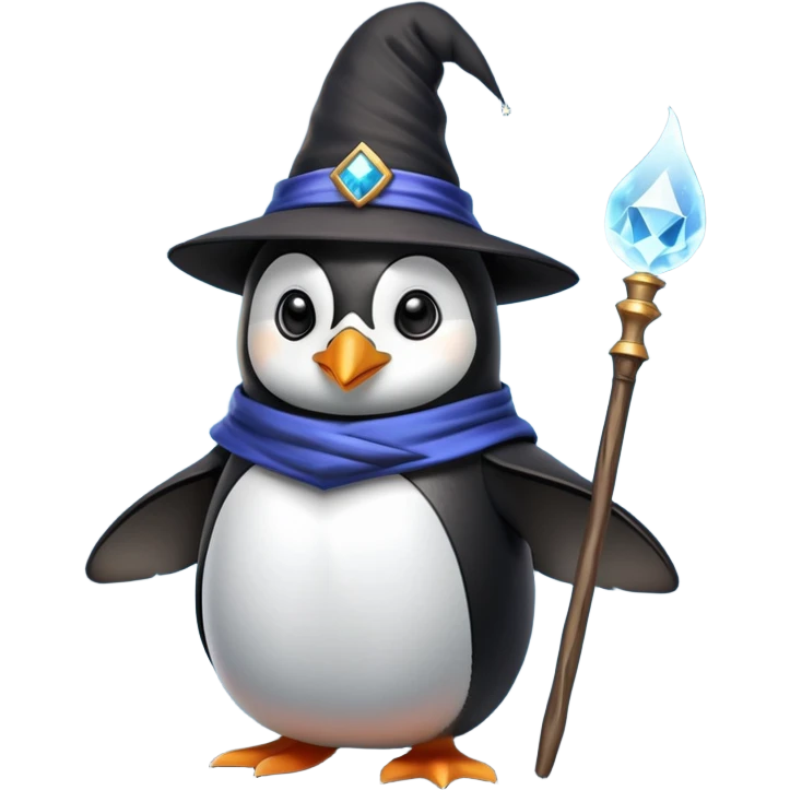 Penguin Wizard emoji