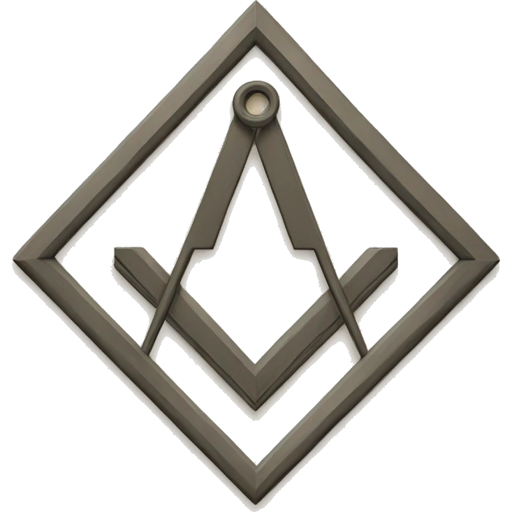 architectural symbol, square and compass emoji