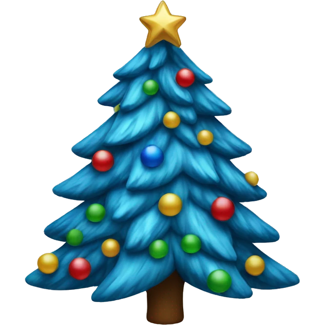 Christmas tree Blue  emoji