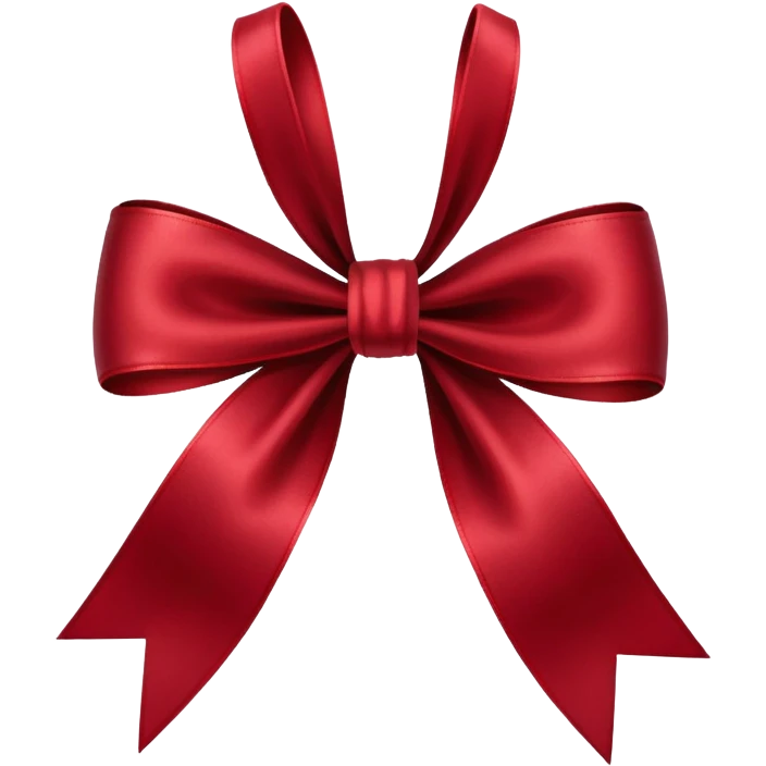 Dark red ribbon bow emoji