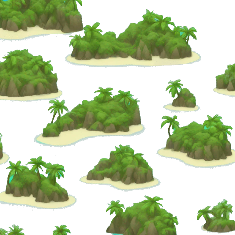 Tropical island with turquoise water emoji