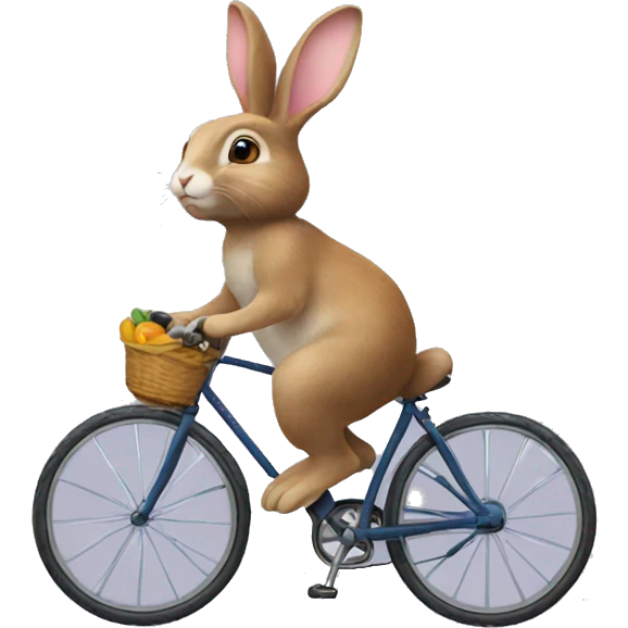 Bunny on a bicycle  emoji