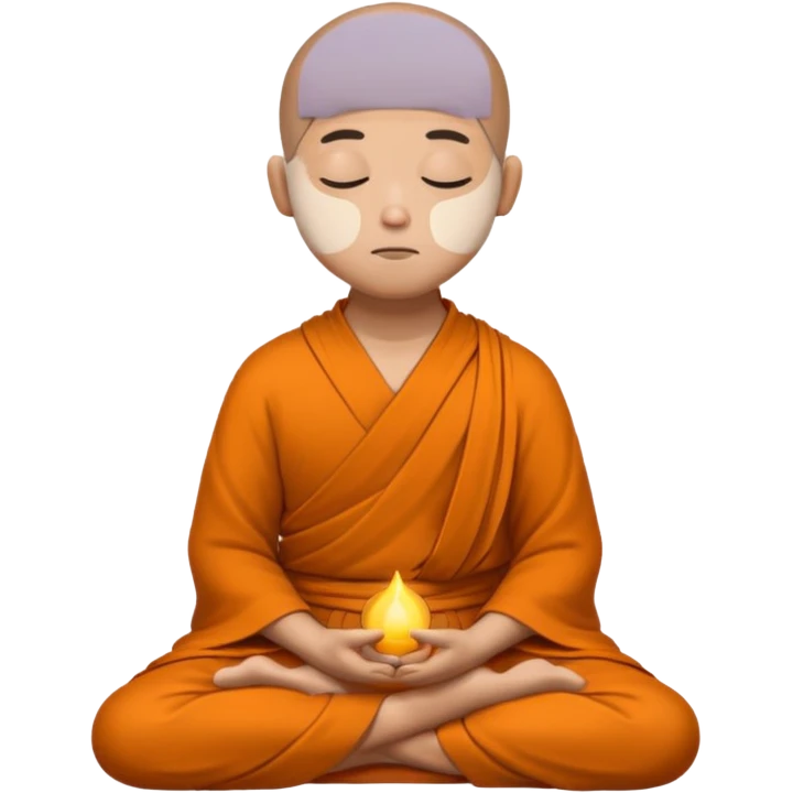 monk meditating emoji