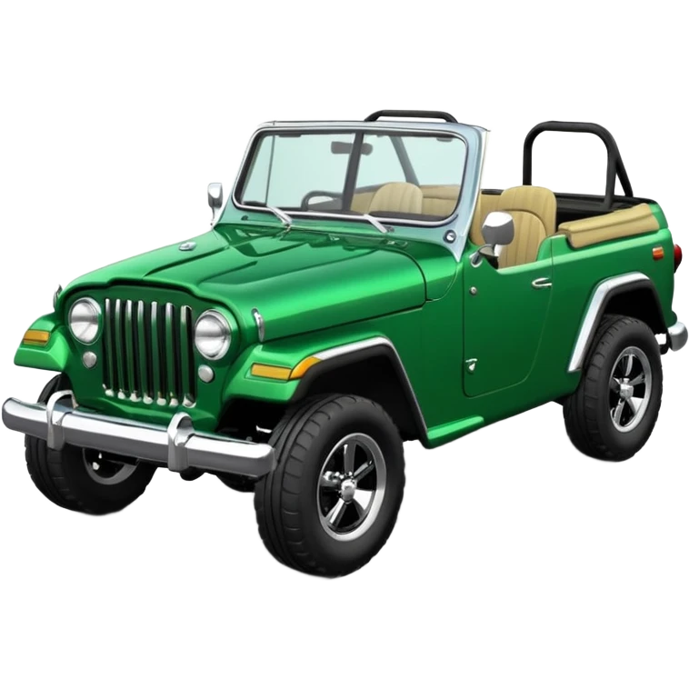 jeepster commando without top with straight flat bonnet emoji