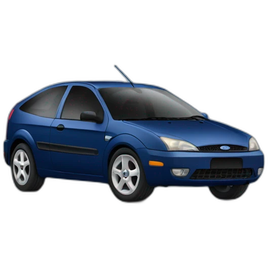 ford focus 1999 in dark blue emoji