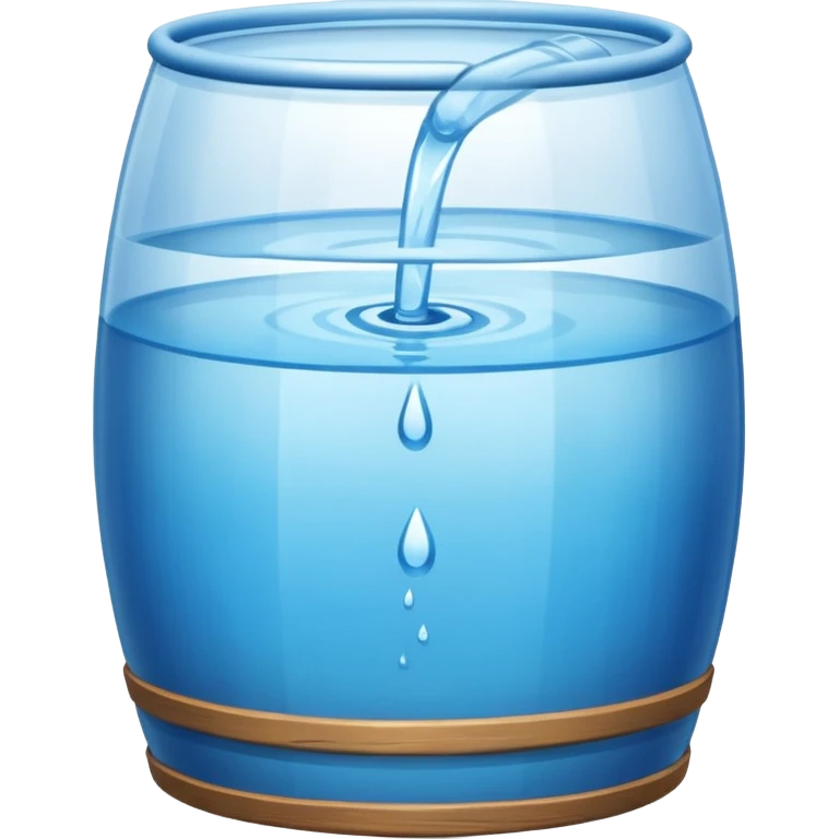 water in barrel before emoji