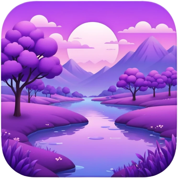 Purple Aesthetic Scenery Deco emoji