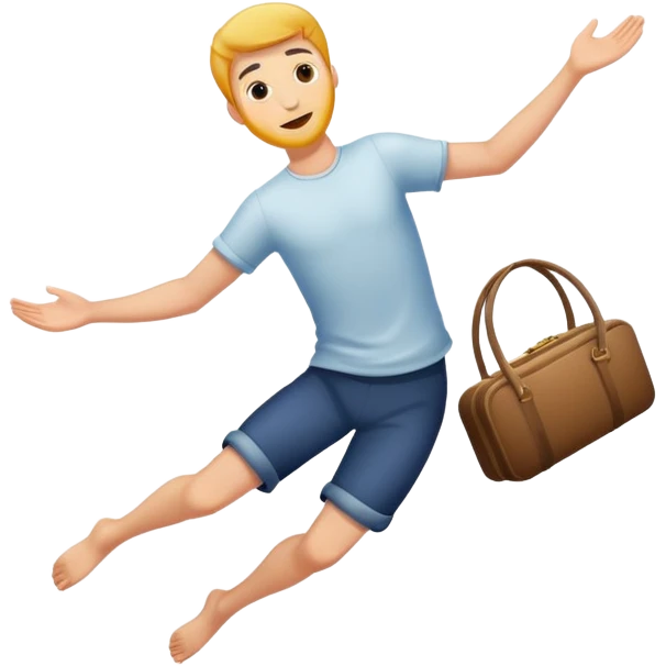 A man floating on air  emoji
