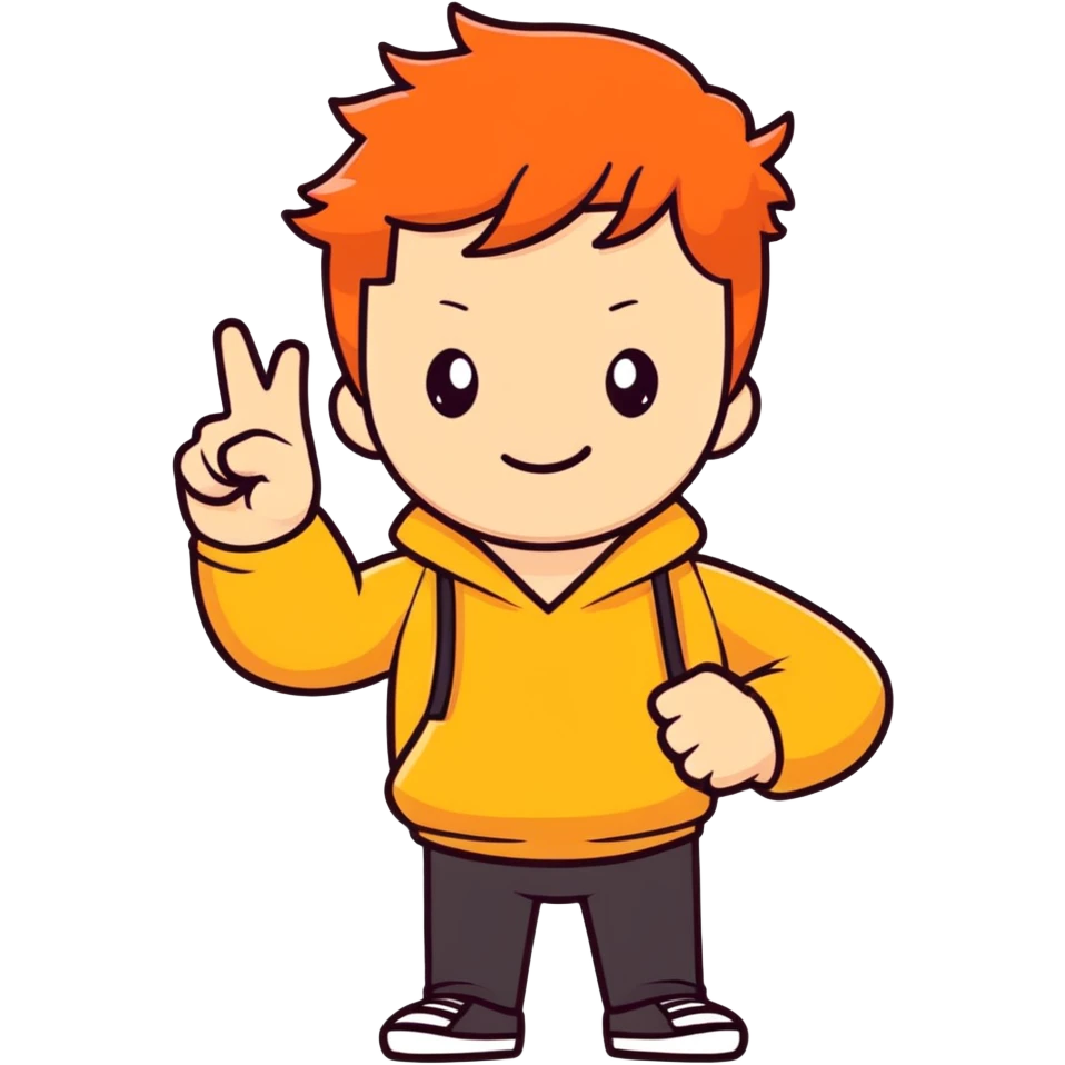 Ginger flipping someone off emoji