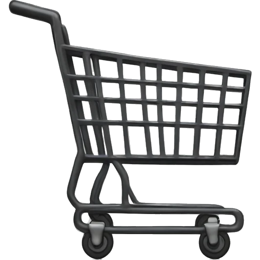 Black shopping cart emoji