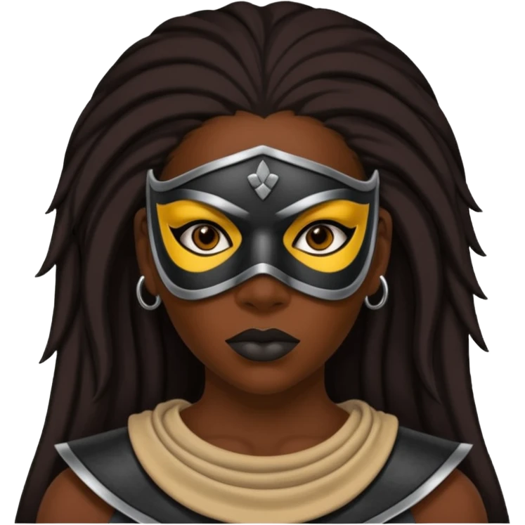 Dark Women in a slave mask  emoji