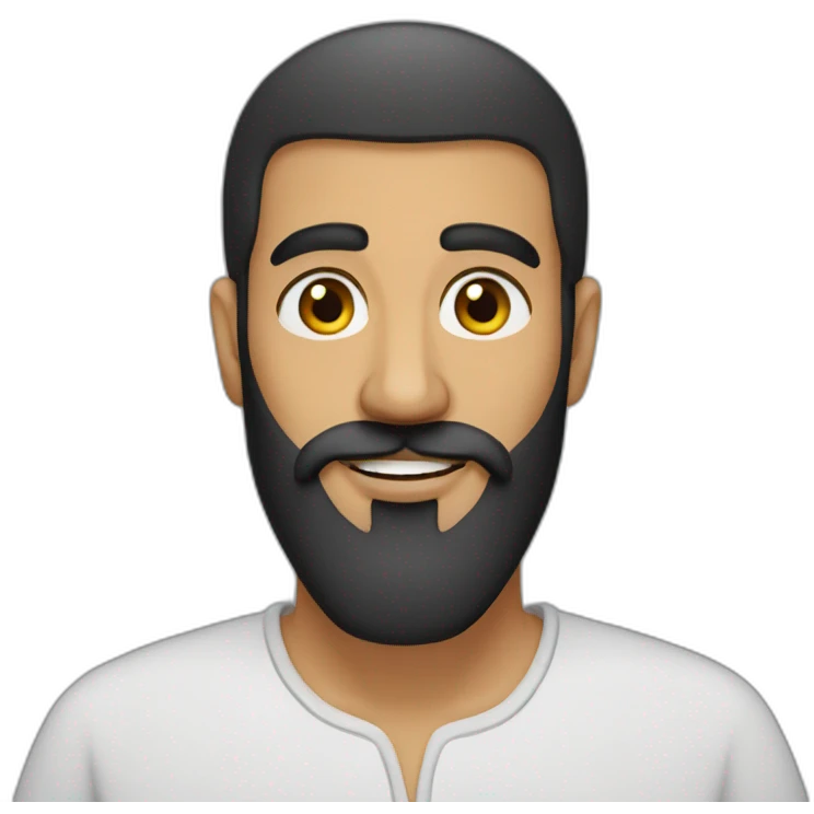 Homme arabe avec une barbe  emoji