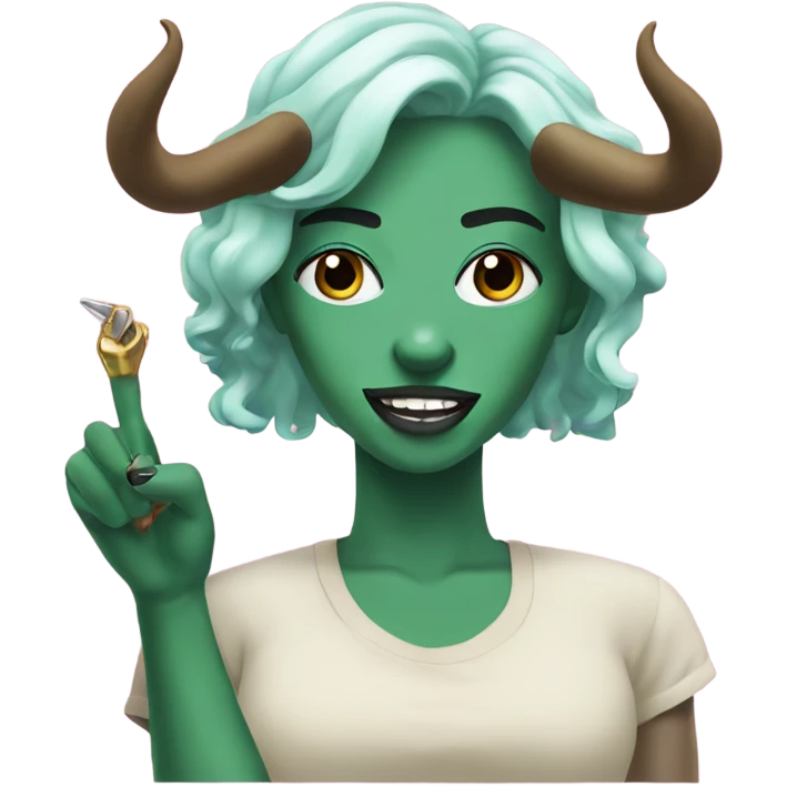 taurus with baddie nails emoji