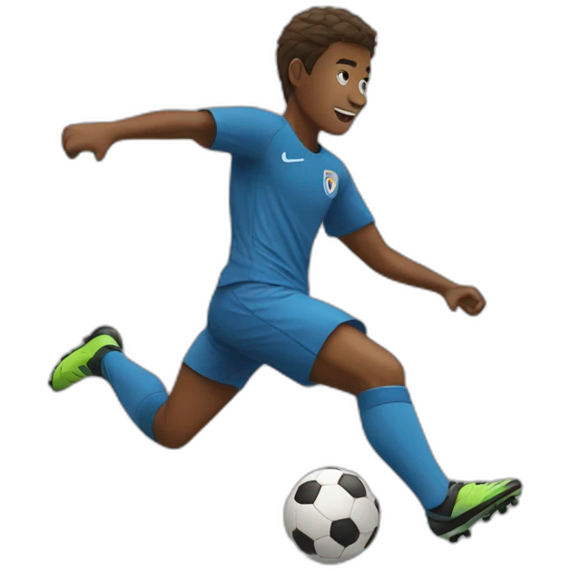 Soccer player kicking a ball emoji