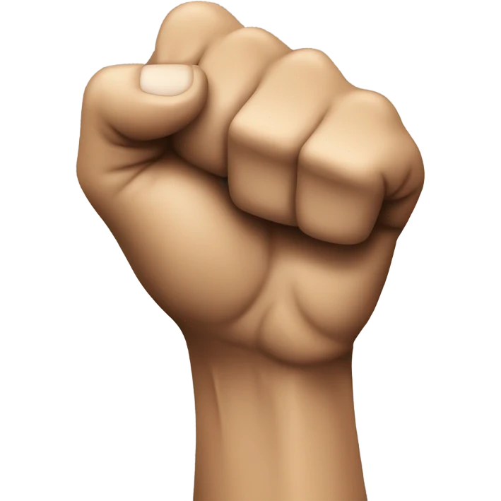 Man fist pumping emoji