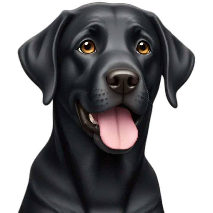 Black labrador emoji