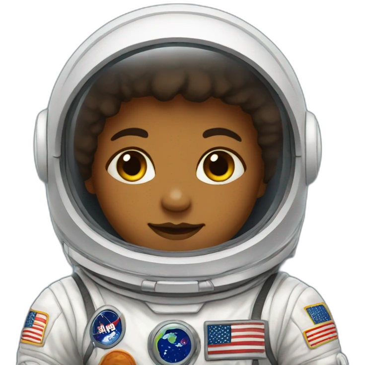 newborn in astronaut costume emoji