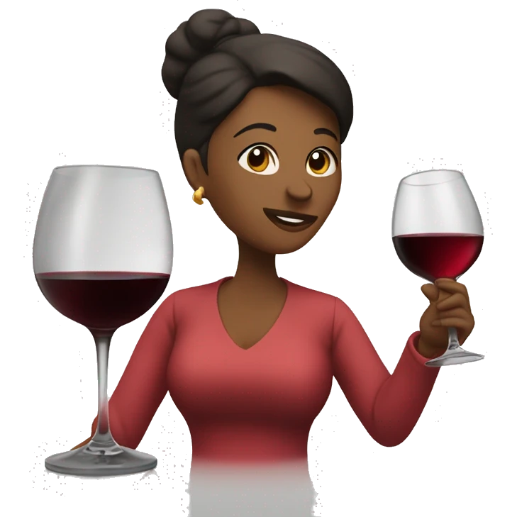 Mom Drinking wine directly out of decanter emoji