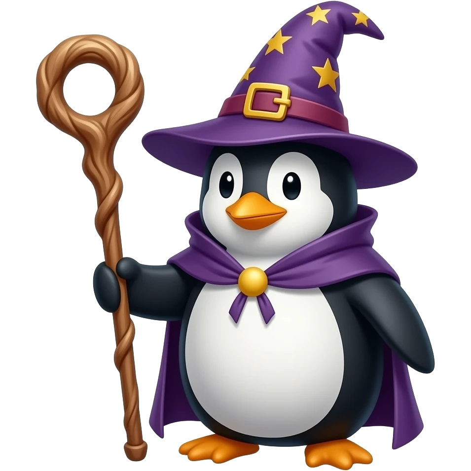 Penguin Wizard emoji