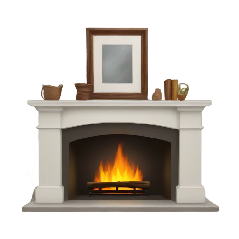 Realistic fireplace  emoji
