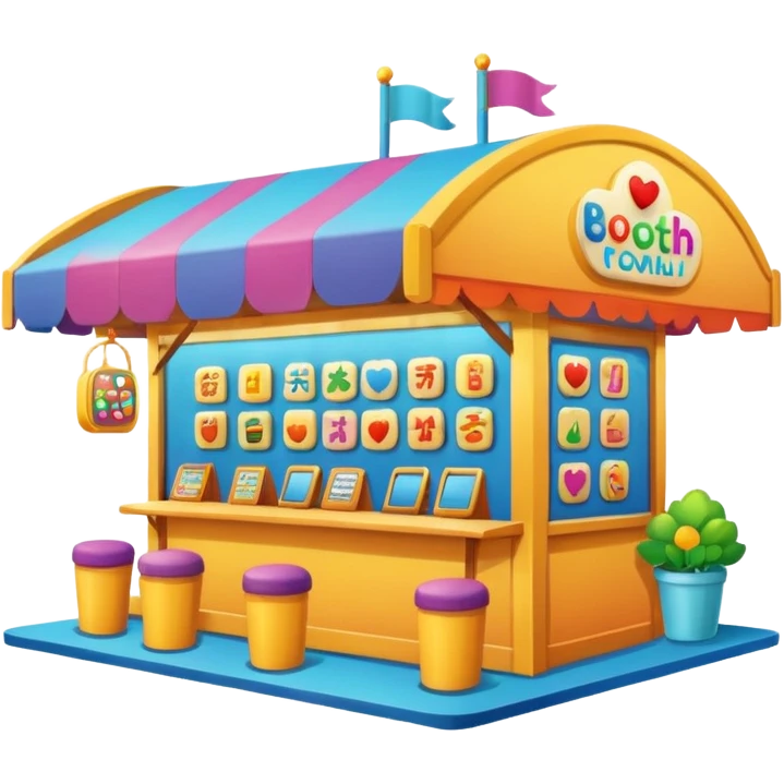 À booth in a fair emoji
