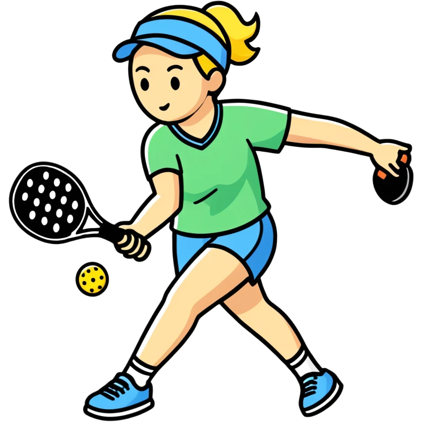 Pickleball female player emoji