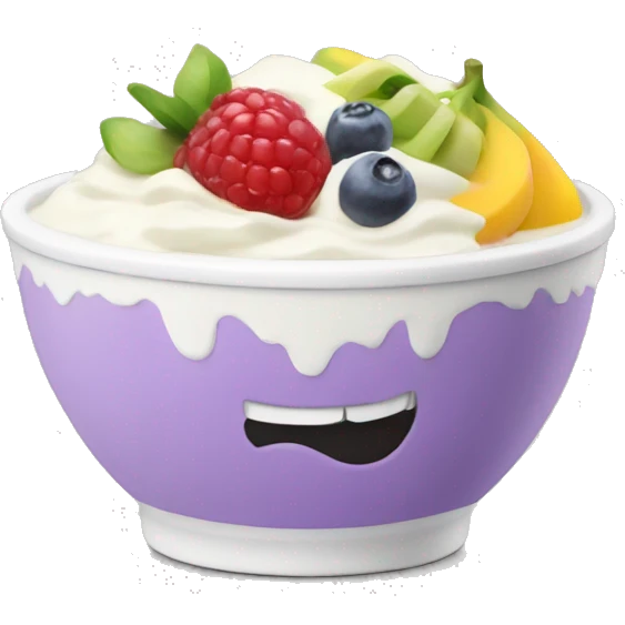 Fruit yoghurt bowl emoji