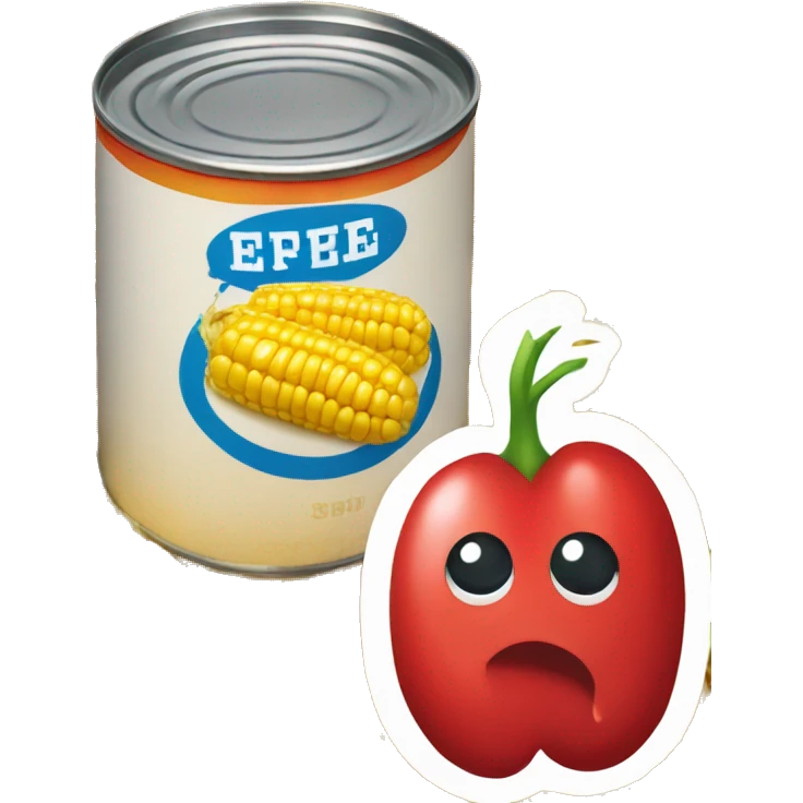 canned-corn heart in the background  emoji