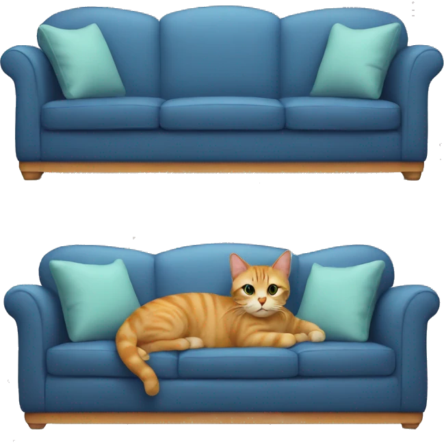 Cat on sofa  emoji