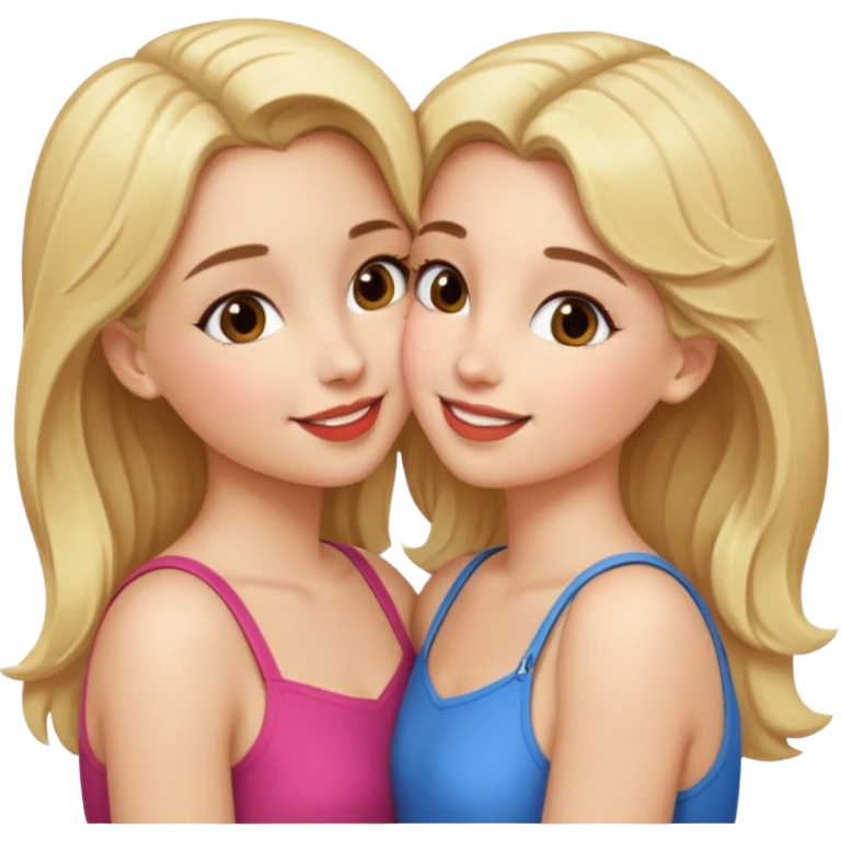 girls kissing emoji