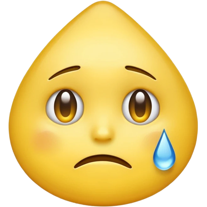 Sad emoji with a tear  emoji