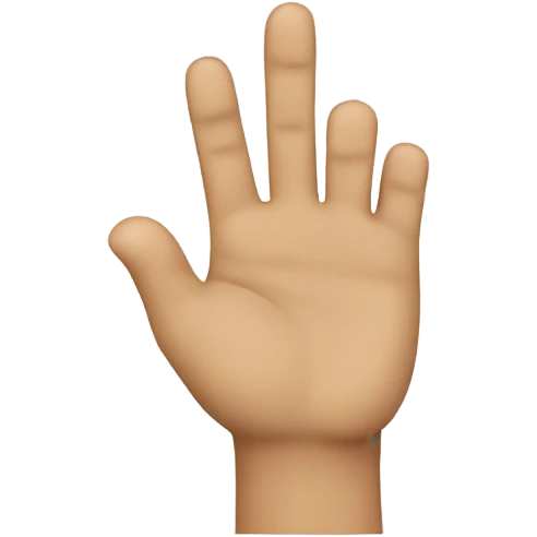 Second finger from front emoji