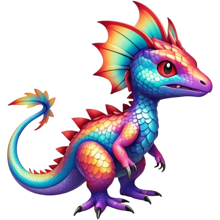 cool exotic fantasy-creature-Fakémon-Pokémon, full body, with markings emoji