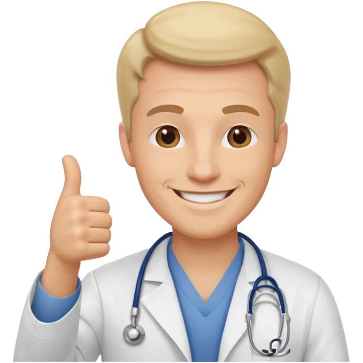 남자 의사가 그러지 않아도 된다는 이모지를 만들어줘 emoji