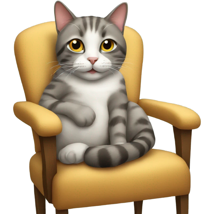 Cat on a lap emoji