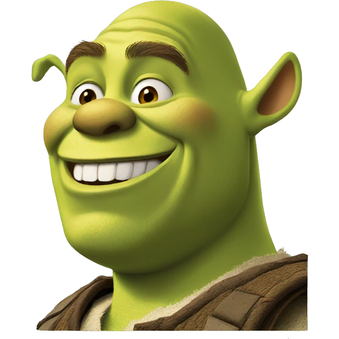 Shrek laughing emoji