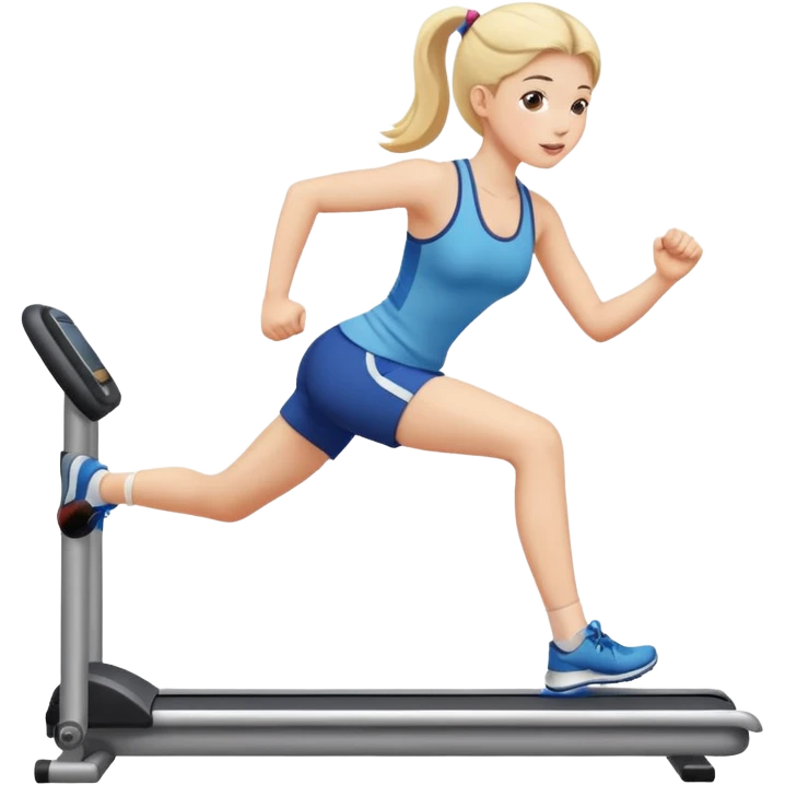 دختری در حال ورزش کردن emoji