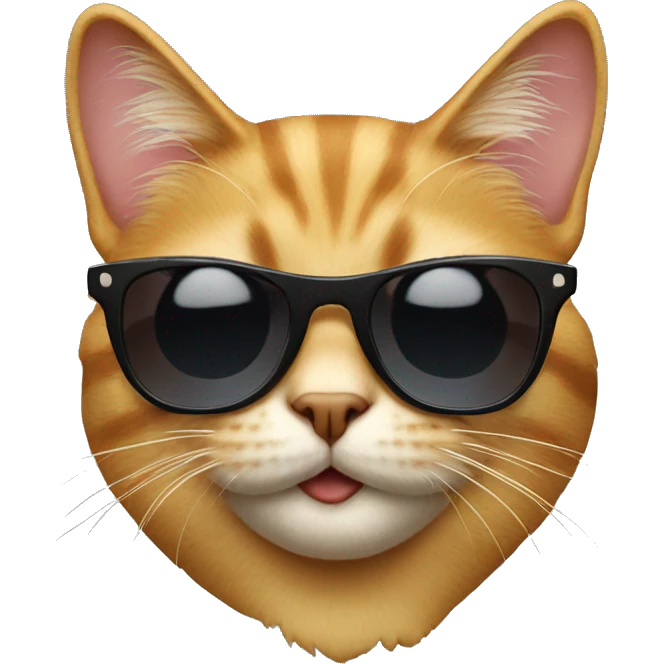 Cat with sunglasses emoji