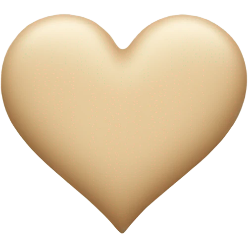 beige heart emoji