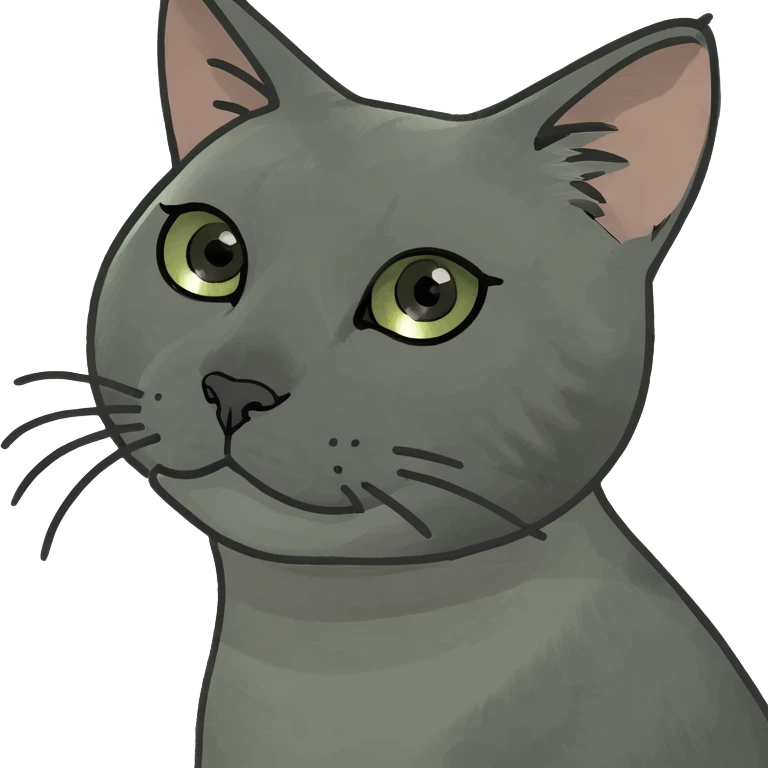 Grey cat  emoji