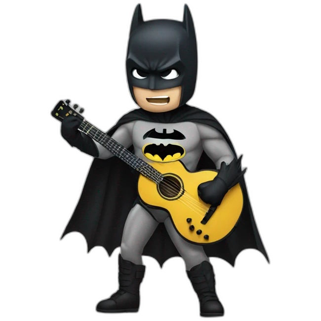 batman playing music emoji