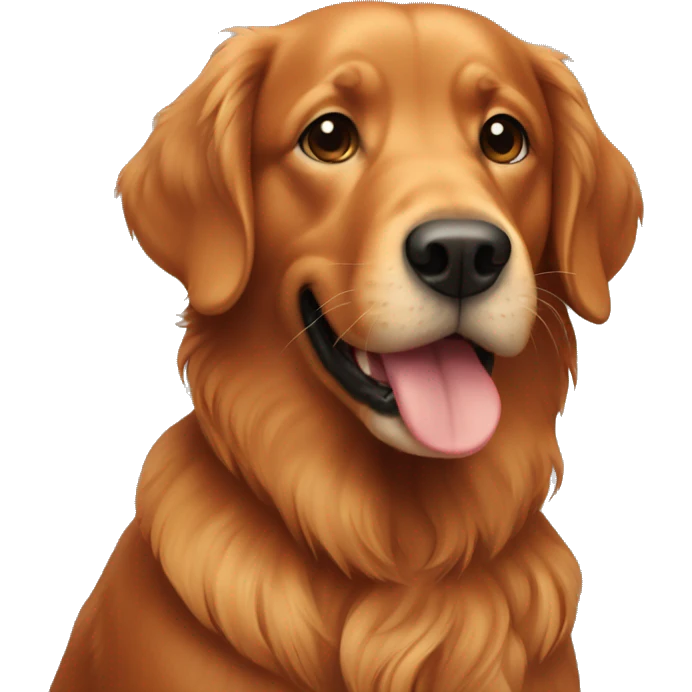 Red retriever emoji