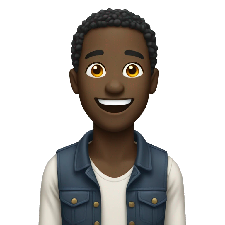 Black dude laughs emoji
