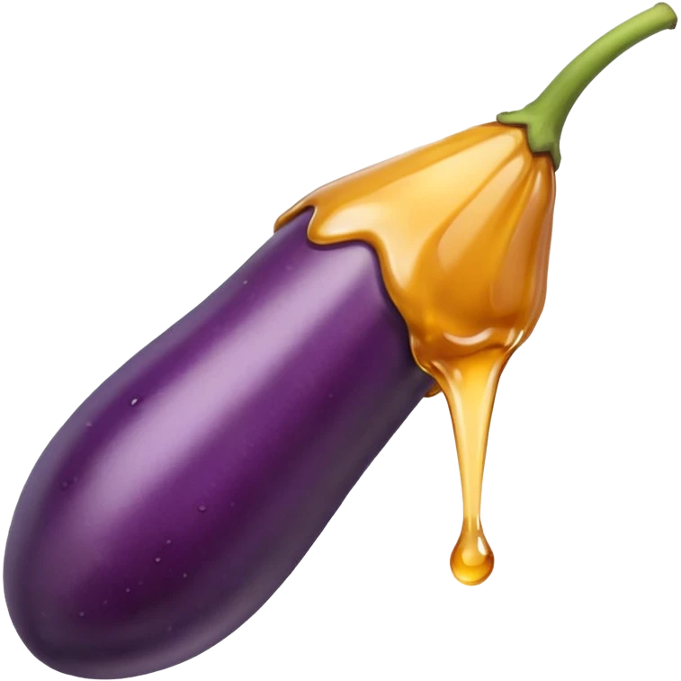 Eggplant dripping honey emoji