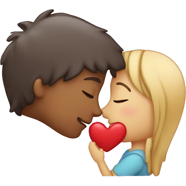 A kiss with a heart emoji