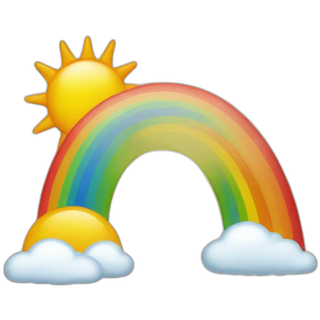 rainbow and sun emoji