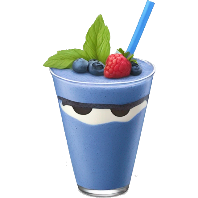 Blue smoothie bowl emoji