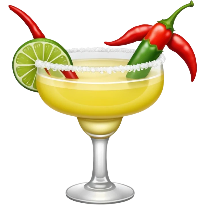 Spicy margarita with a chilli pepper  emoji