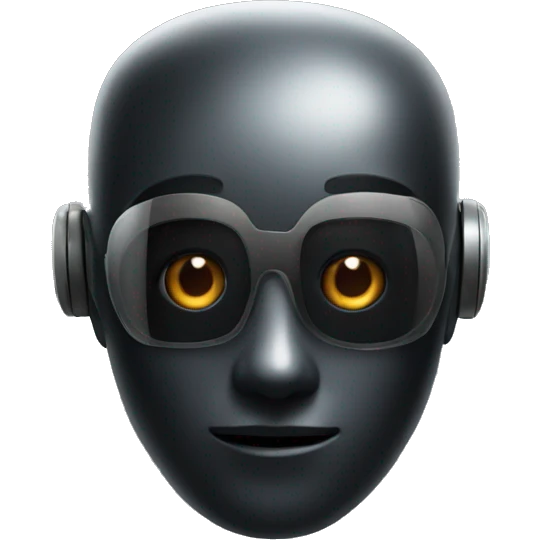 Black robot emoji